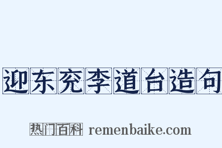迎东兖李道台造句是什么意思的图片